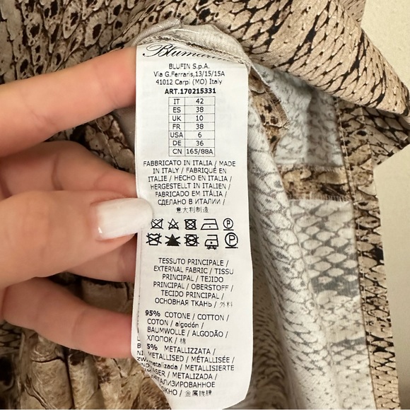 Blumarine sand mini dress size 6 - Picture 6 of 12